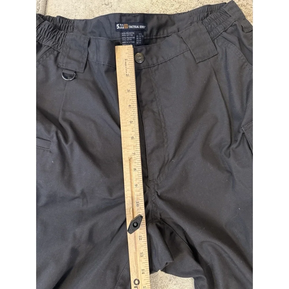 5.11 Tactical Rip Stop Cargo Pants Mens 36x26.5 Straight Black‎ Utility Military